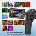 Videocamera Vlog portatile V02 con zoom ottico 8x, schermo ribaltabile e risoluzione 8K HD