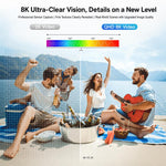 Videocamera Vlog portatile V02 con zoom ottico 8x, schermo ribaltabile e risoluzione 8K HD