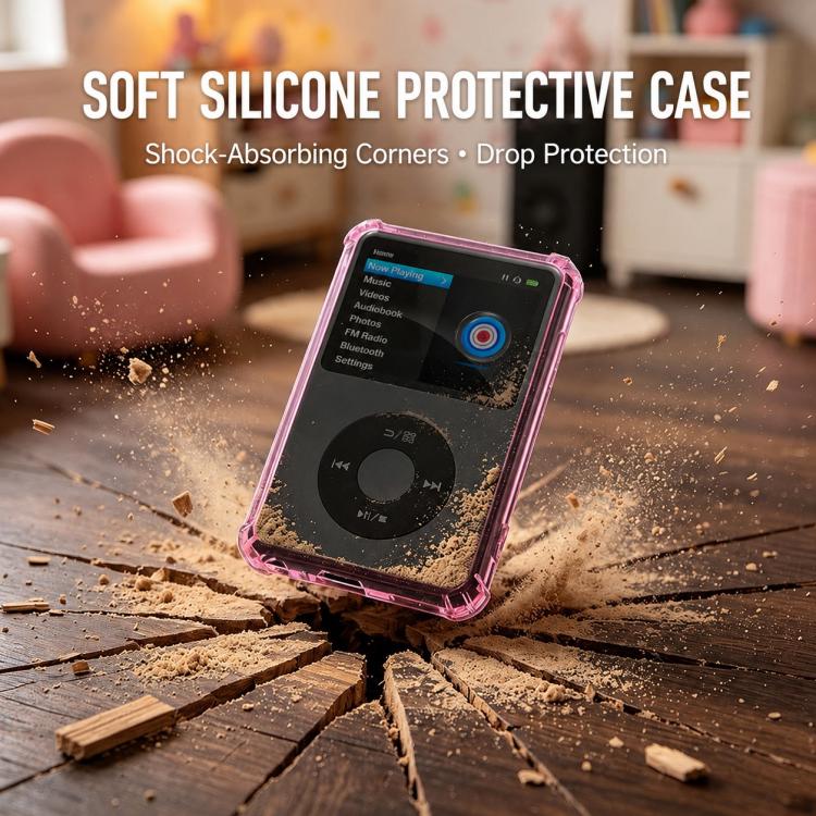 Custodia protettiva antiurto in TPU trasparente per lettore MP3 con cordino, For Innioasis Y1