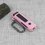 Custodia protettiva in silicone a tinta unita per lettore MP3 con moschettone, For FiiO SnowSky ECHO NANO
