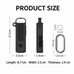 Custodia protettiva in silicone a tinta unita per lettore MP3 con moschettone, For FiiO SnowSky ECHO NANO
