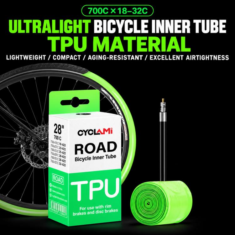 Camera d'aria in TPU ultraleggera CYCLAMi per bici da corsa, 30g-FV45mm, 30g-FV65mm, 30g-FV85mm