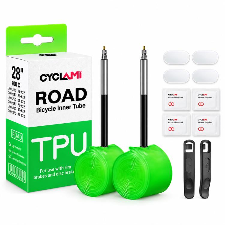 CYCLAMi 2 pezzi/confezione - Camera d'aria ultraleggera in TPU per bici da corsa, 30g-FV45mm, 30g-FV65mm, 30g-FV85mm
