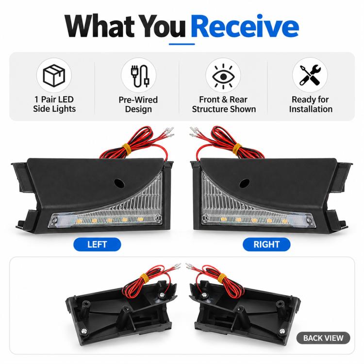 AIMITE One Pair Electric Scooter Left and Right LED Turn Signal Light Replacement Parts, Left and Right LED Turn Signal Light