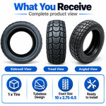 AIMITE Universal Electric Scooter Off-Road Tubeless Tire, 10 inch x 2.75-6.5 inch