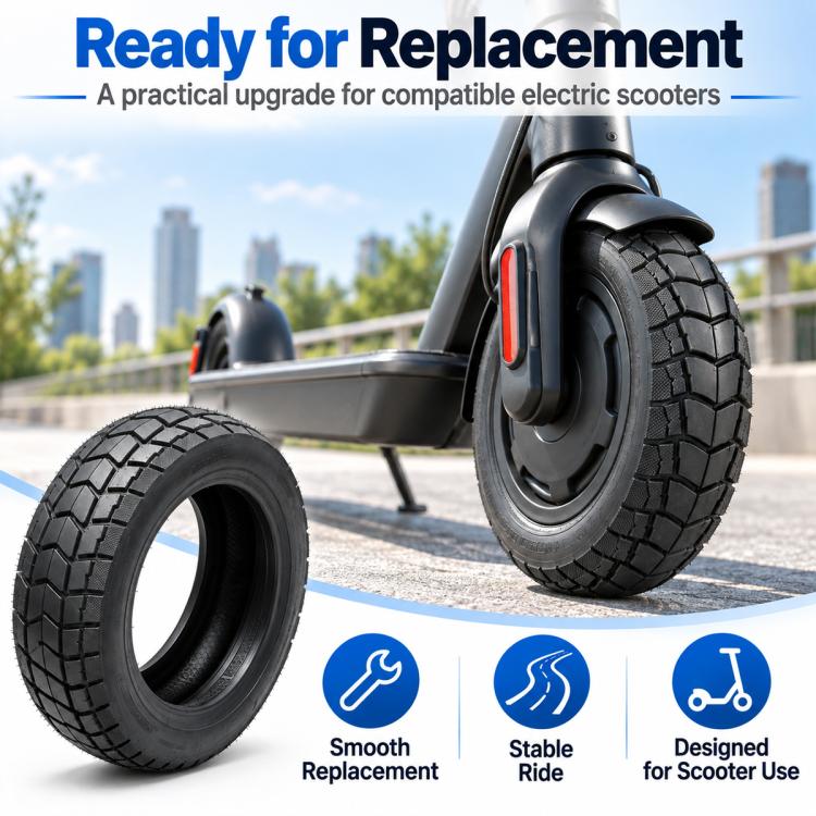 AIMITE Universal Electric Scooter Off-Road Tubeless Tire, 10 inch x 2.75-6.5 inch