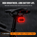 CYCLAMi RT02 Smart Bike Tail Light Brake Radar Sensing Warning Light, RT02