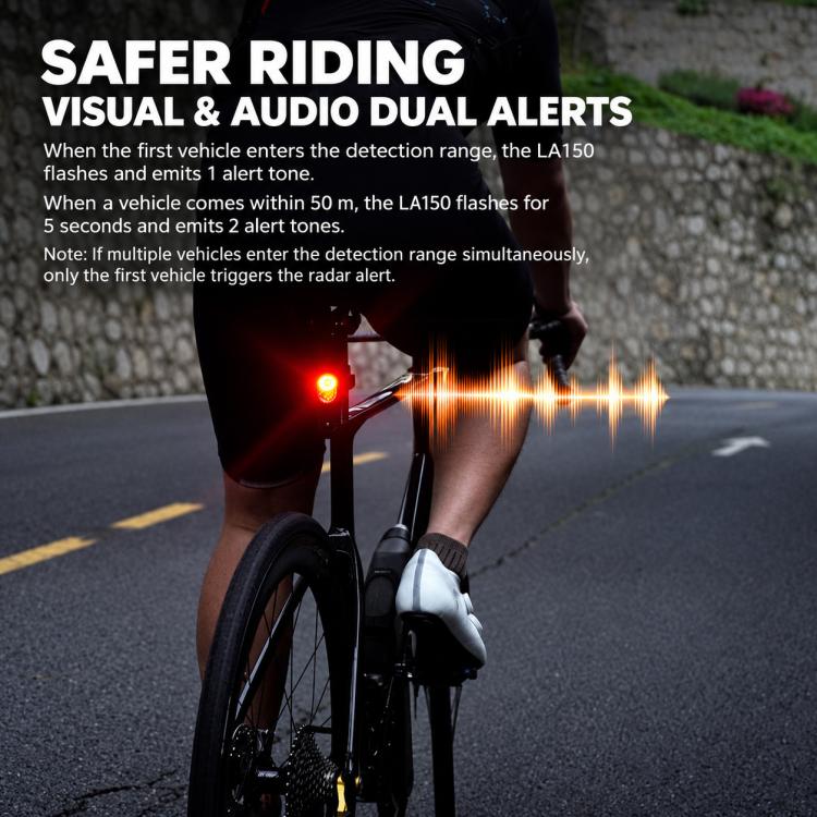CYCLAMi LA150 Cycling Smart Radar Tail Light Compatible with Bike Computer, LA150