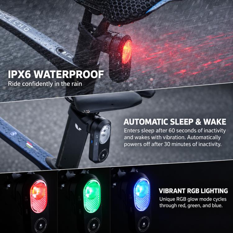 CYCLAMi LA150 Cycling Smart Radar Tail Light Compatible with Bike Computer, LA150