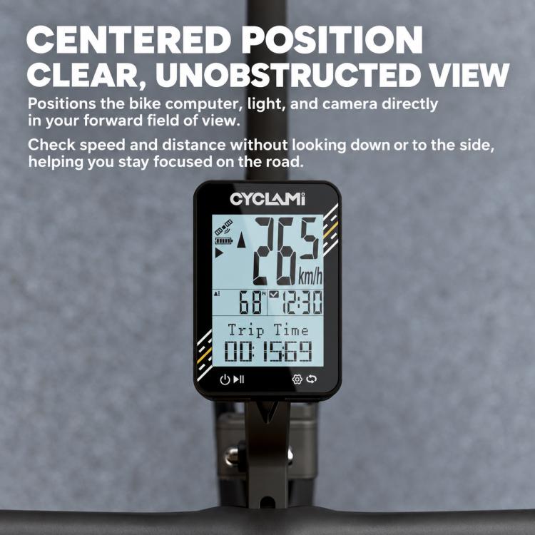 CYCLAMi S29 Road Bike Computer Mount Fits Integrated Extension Handlebar, S29