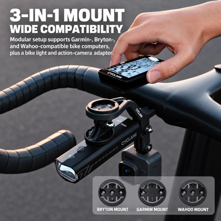 CYCLAMi S29 Road Bike Computer Mount Fits Integrated Extension Handlebar, S29