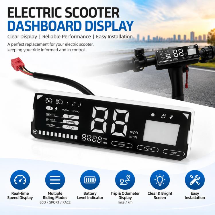 AIMITE Electric Scooter Display Panel, Bluetooth Dashboard Display Screen, For Kukirin G2 / G3 / G4