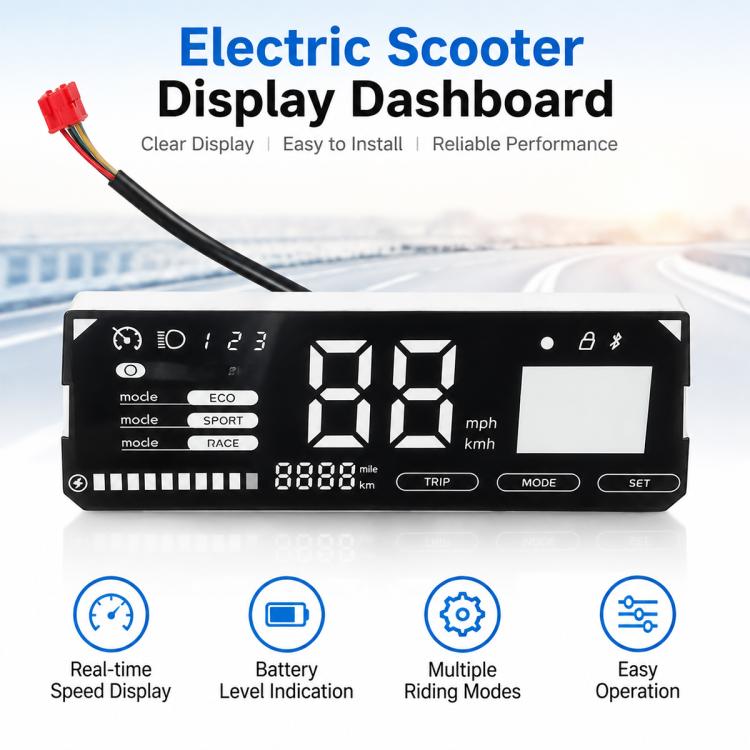 AIMITE Electric Scooter Display Panel, Bluetooth Dashboard Display Screen, For Kukirin G2 / G3 / G4