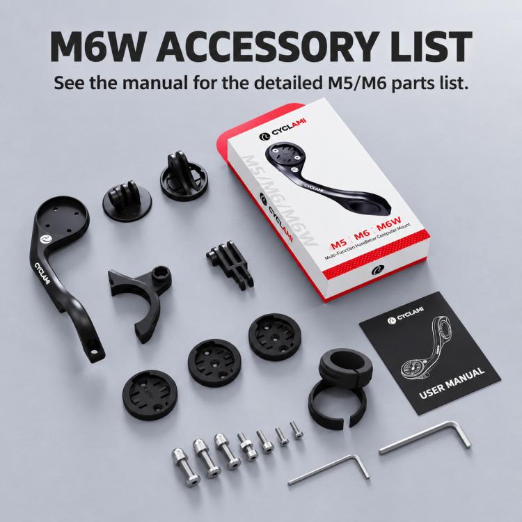 CYCLAMi Multi-Functional Bike Computer Extension Mount, M5, M6, M6W