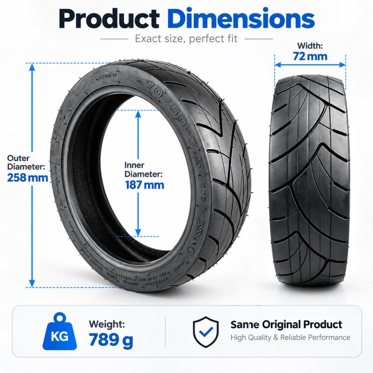 AIMITE Electric Scooter Vacuum Tire, Size: 11 inch x 70/60-7.5 inch, For Ninebot G3 / ZT3 / ZT3 Pro