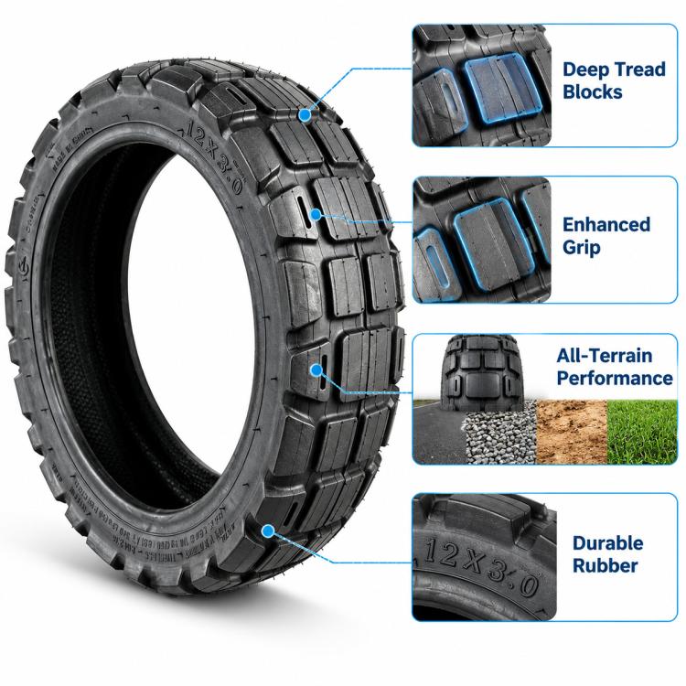 AIMITE Universal Electric Scooter Vacuum Tire, 12 inch x 3 inch