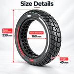 AIMITE Electric Scooter 45mm Slot Solid Tire, Size: 60 / 65-6.9 inch, For Ninebot MAX G2 (Black Red White)