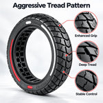 AIMITE Electric Scooter 45mm Slot Solid Tire, Size: 60 / 65-6.9 inch, For Ninebot MAX G2 (Black Red White)