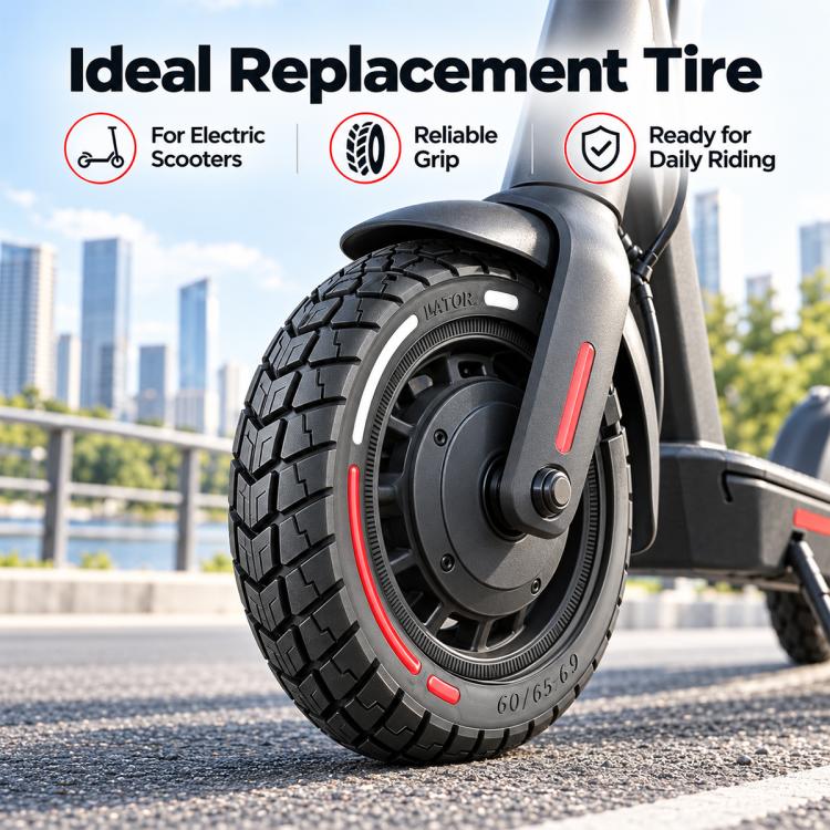 AIMITE Electric Scooter 45mm Slot Solid Tire, Size: 60 / 65-6.9 inch, For Ninebot MAX G2 (Black Red White)