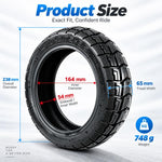 AIMITE Electric Scooter Off-Road Vacuum Tire, Size: 10 inch x 2.75-6.5 inch, For Ninebot Max G30