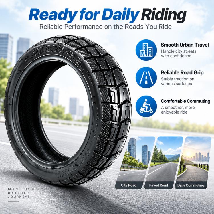 AIMITE Electric Scooter Off-Road Vacuum Tire, Size: 10 inch x 2.75-6.5 inch, For Ninebot Max G30