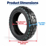 AIMITE Electric Scooter Off-Road Puncture-Resistant Vacuum Tire, Size: 10 x 2.75-6.5 inch, Size: 10 x 2.75-6.5 inch