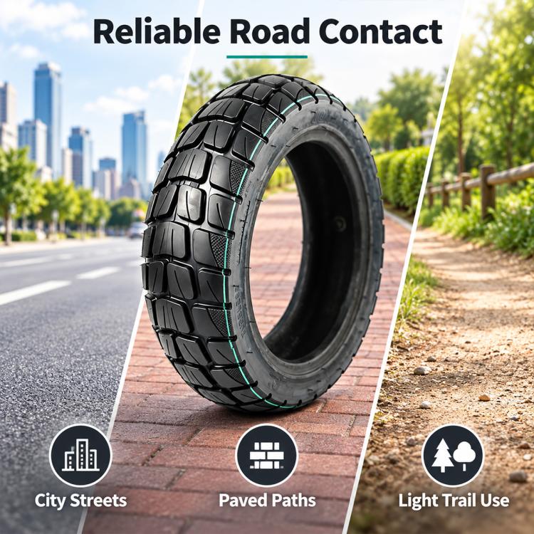 AIMITE Electric Scooter Off-Road Puncture-Resistant Vacuum Tire, Size: 10 x 2.75-6.5 inch, Size: 10 x 2.75-6.5 inch