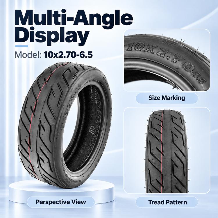 AIMITE Electric Scooter Thickened Vacuum Tire, Size: 10 x 2.70-6.5 inch, Size: 10 x 2.70-6.5 inch