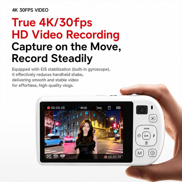DC417X 2.8 inch Screen 7x Optical Zoom Front and Rear Dual Lens Digital Camera, without, 16GB, 32GB, 64GB, 128GB