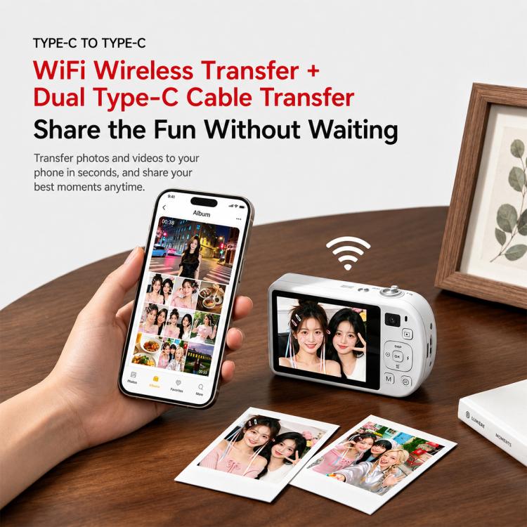 DC417X 2.8 inch Screen 7x Optical Zoom Front and Rear Dual Lens Digital Camera, without, 16GB, 32GB, 64GB, 128GB