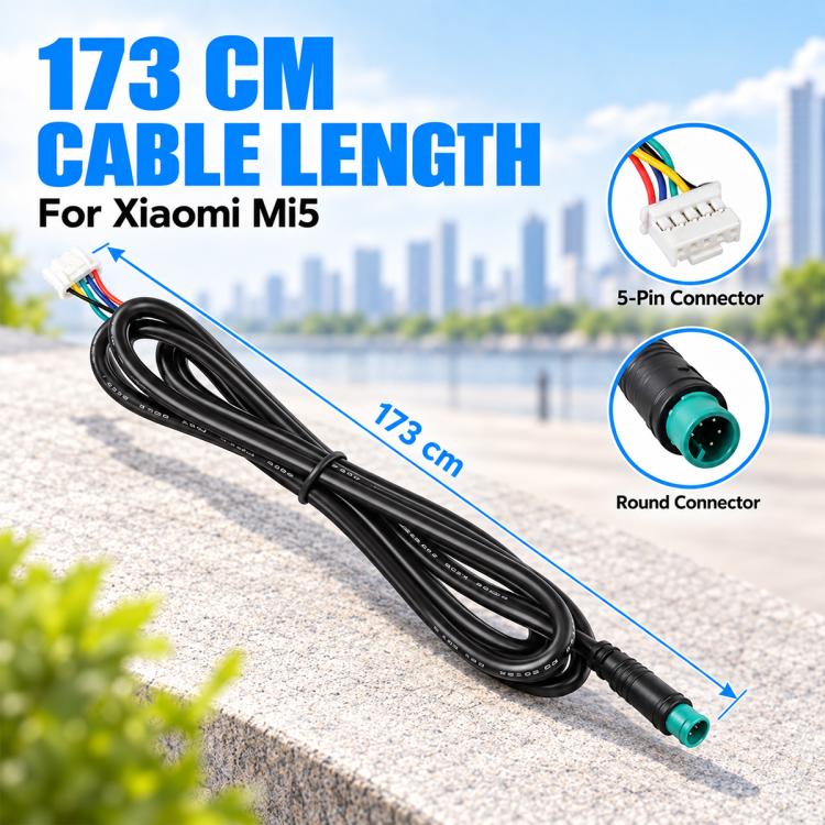 LYP4103 Electric Scooter 5 Pin Controller Connector Cable For Xiaomi MI5, 173cm