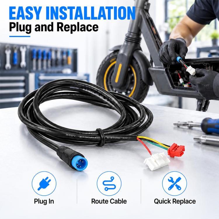 LYQT099-4 Electric Scooter Controller Connector Cable For Ninebot MAX G2, 120cm