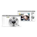 DC302 2.8 inch Screen Retro Digital HD Camera, White without Memory Card, White + 16GB, White + 32GB, White + 64GB, Black + 32GB, Black + 64GB