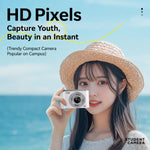 DC302 2.8 inch Screen Retro Digital HD Camera, White without Memory Card, White + 16GB, White + 32GB, White + 64GB, Black + 32GB, Black + 64GB