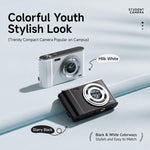 DC302 2.8 inch Screen Retro Digital HD Camera, White without Memory Card, White + 16GB, White + 32GB, White + 64GB, Black + 32GB, Black + 64GB