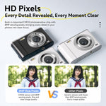 DC302 2.8 inch Screen Retro Digital HD Camera, White without Memory Card, White + 16GB, White + 32GB, White + 64GB, Black + 32GB, Black + 64GB
