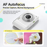 DC302 2.8 inch Screen Retro Digital HD Camera, White without Memory Card, White + 16GB, White + 32GB, White + 64GB, Black + 32GB, Black + 64GB