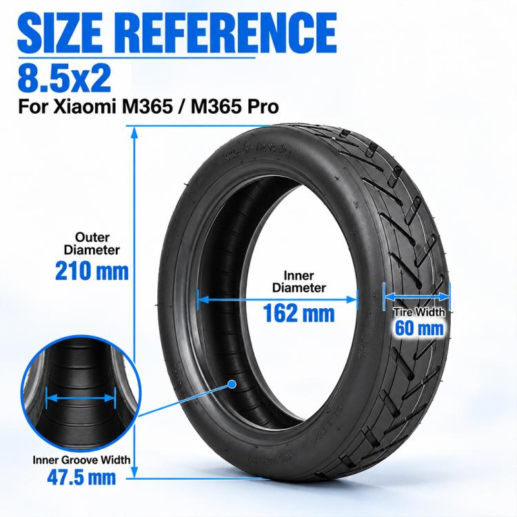 LYLT016-1 Electric Scooter 8.5 inch Tubeless Tires For Xiaomi Mijia M365/M365 Pro