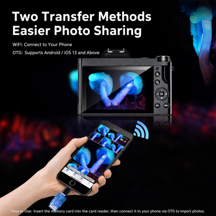 DC201A 3.5 inch Screen HD Digital Mirrorless Camera, without, 32GB, 64GB