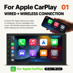 7 inch IPS Double-DIN Car MP5 Player Wireless CarPlay/Android Auto Bluetooth HD Display