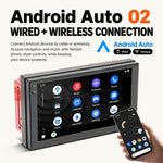 7 inch IPS Double-DIN Car MP5 Player Wireless CarPlay/Android Auto Bluetooth HD Display