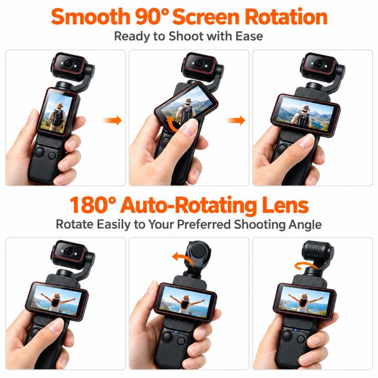 DV11 1.97-inch HD Handheld Gimbal Pocket Camera Outdoor Sports Recorder