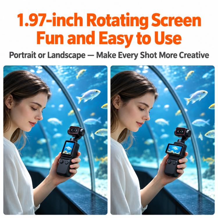 DV11 1.97-inch HD Handheld Gimbal Pocket Camera Outdoor Sports Recorder