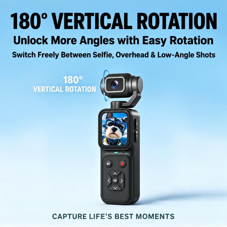 HJD09 1.69-inch HD Handheld Gimbal Pocket Camera Outdoor Sports Recorder