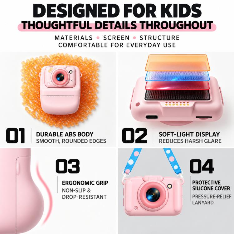 G01 Portable Detachable Kids Instant Print Camera