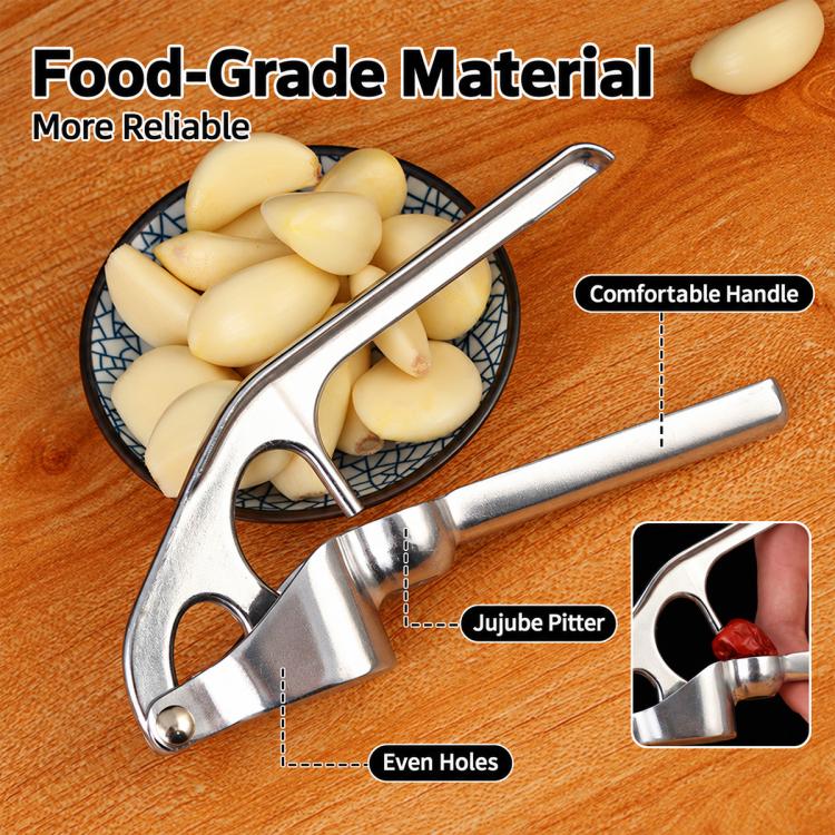 LsCook Stainless Steel Manual Garlic Masher Garlic Presser, No.3 Garlic Press, No.10 Garlic Press, No.9 Garlic Press