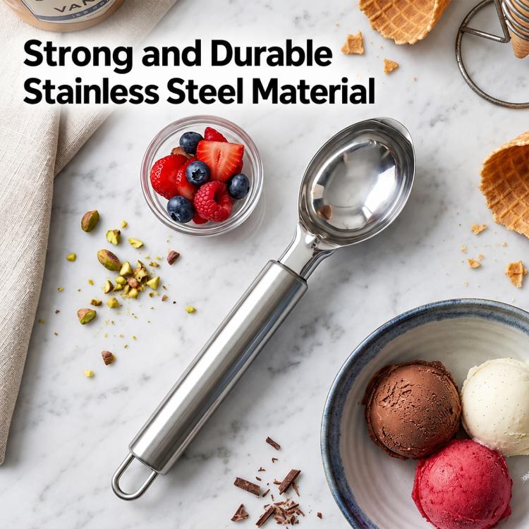 LsCook Thick 304 Stainless Steel Ice Cream Spoon