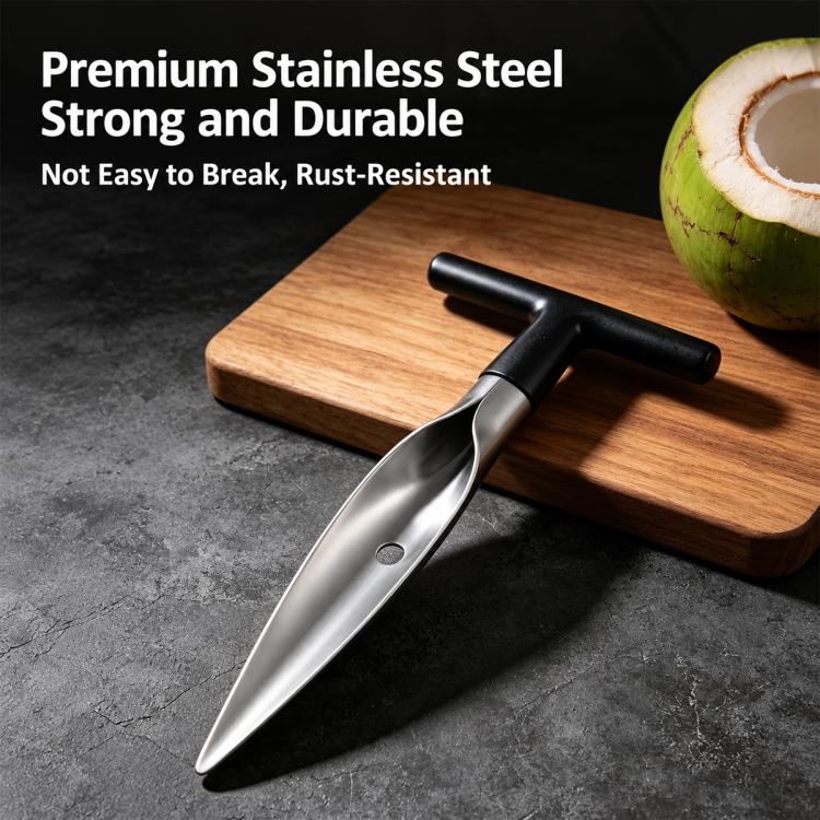 LsCook 430 Stainless Steel Coconut Opener Coconut Shell Opening