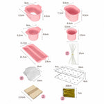 ABS Lollipop Cake Mold Cutting Baking Tool Kit, 3 PCS/Set Pink, 3 PCS/Set Blue, 8 PCS/Set Pink, 8 PCS/Set Blue