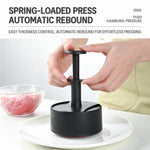 LsCook ABS Round Hamburger Patty Press Kit with 100 Baking Papers